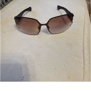 Vintage Chrome Hearts sunglasses , black leather  straps . Unisex Poon